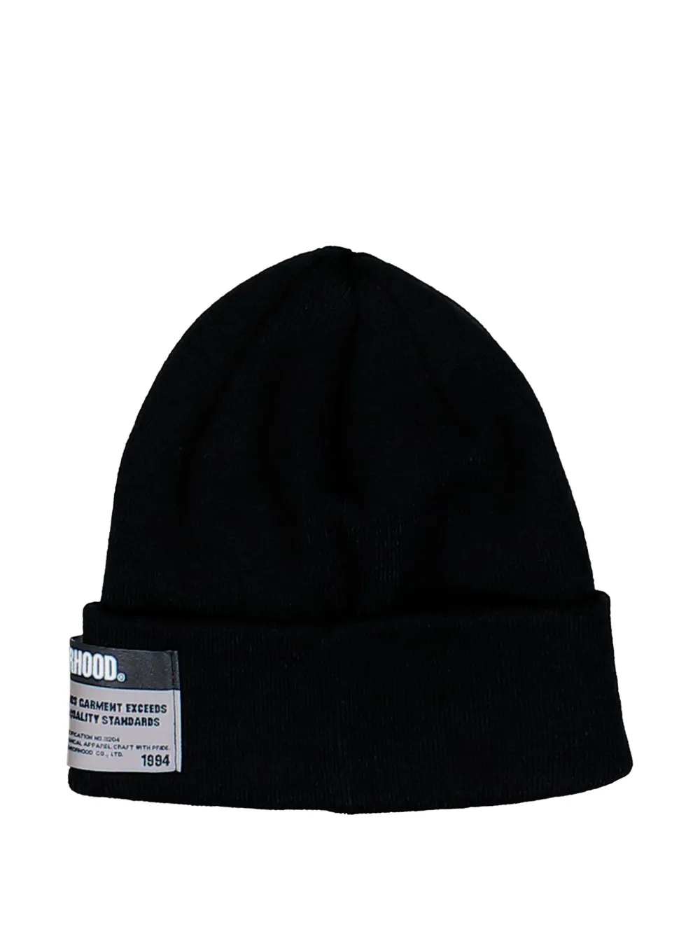 Neighborhood logo-patch beanie hat - Nero