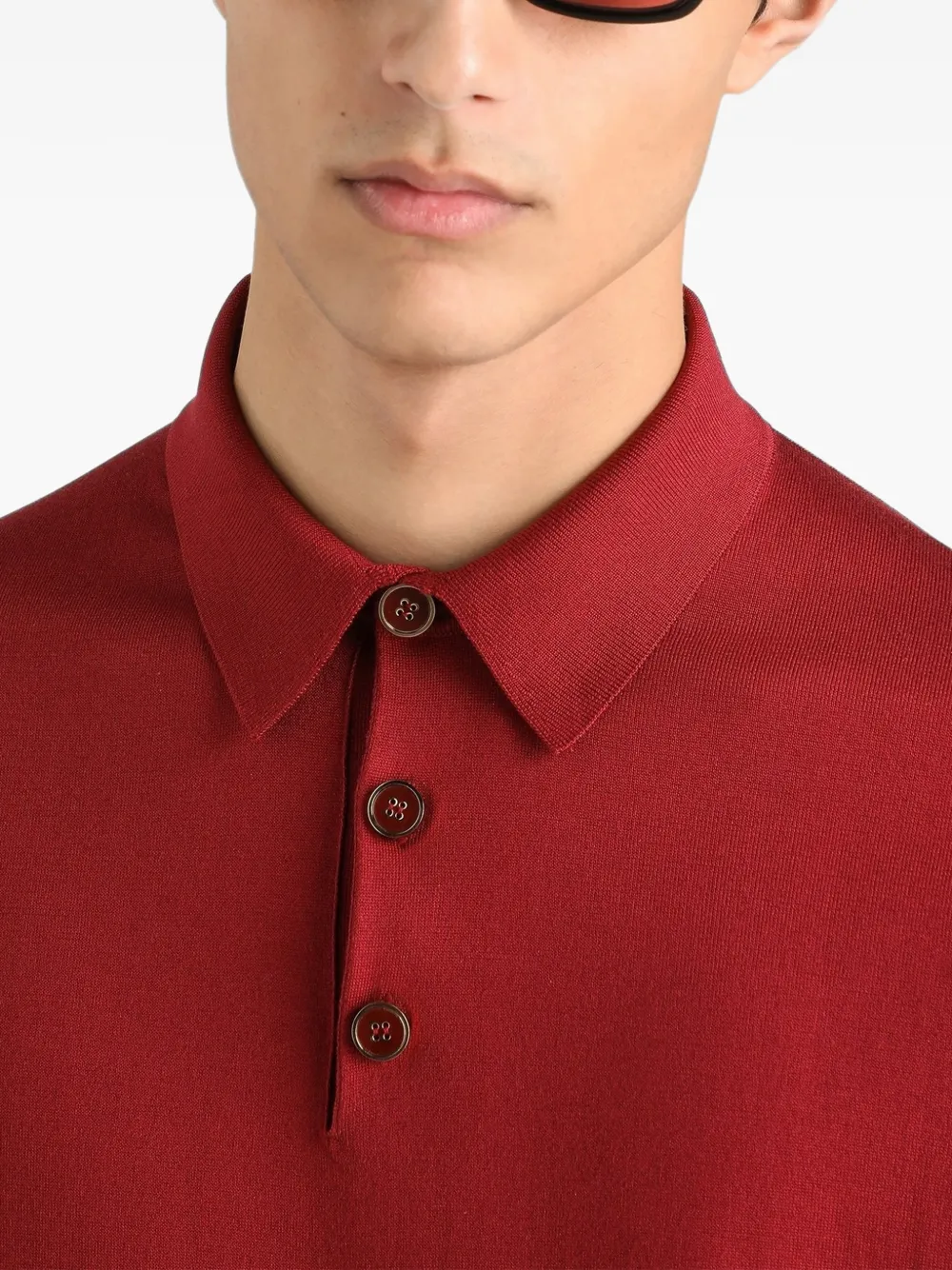 Dolce & Gabbana Poloshirt van glad zijde Zwart