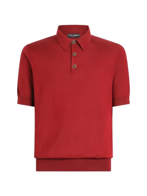 Dolce & Gabbana polo en soie lisse