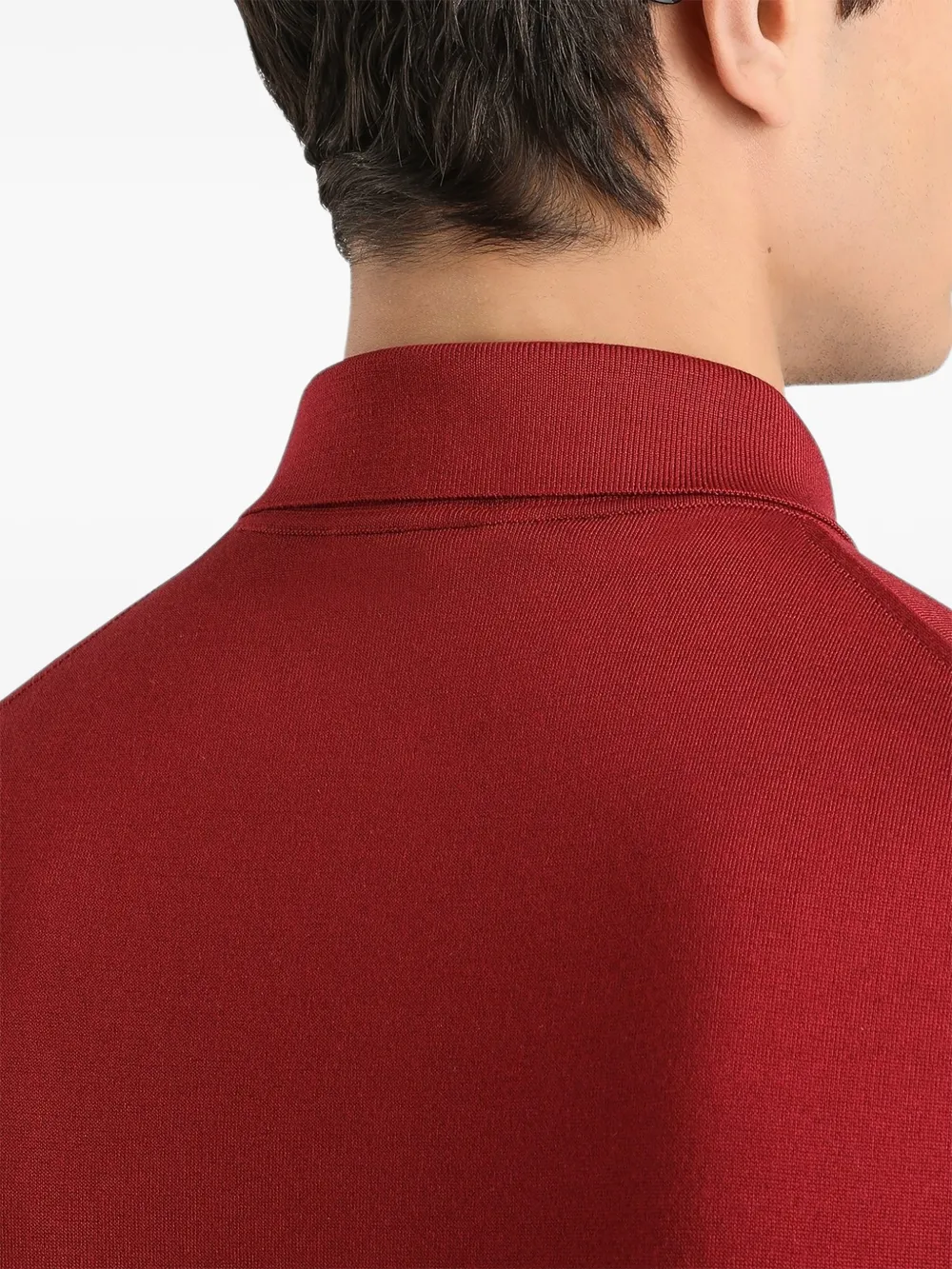 Dolce & Gabbana Poloshirt van glad zijde Zwart