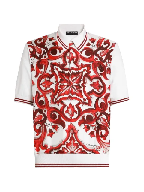 Dolce & Gabbana polo à imprimé Majolica