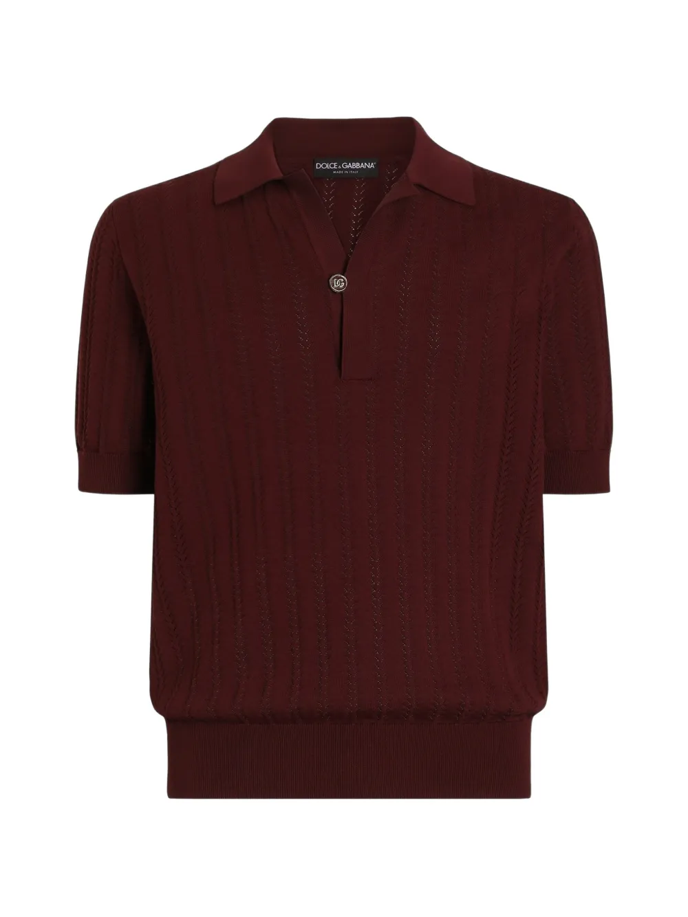 Dolce & Gabbana Poloshirt mit Lochmuster - Violett