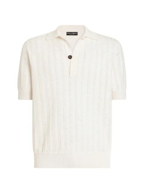 Dolce & Gabbana playera tipo polo con perforaciones