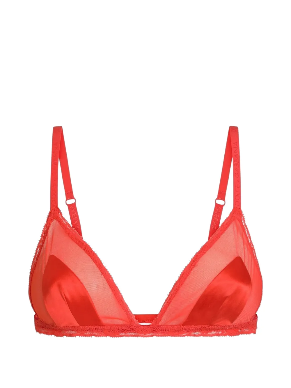 Dolce & Gabbana Reggiseno in raso e pizzo - Arancione