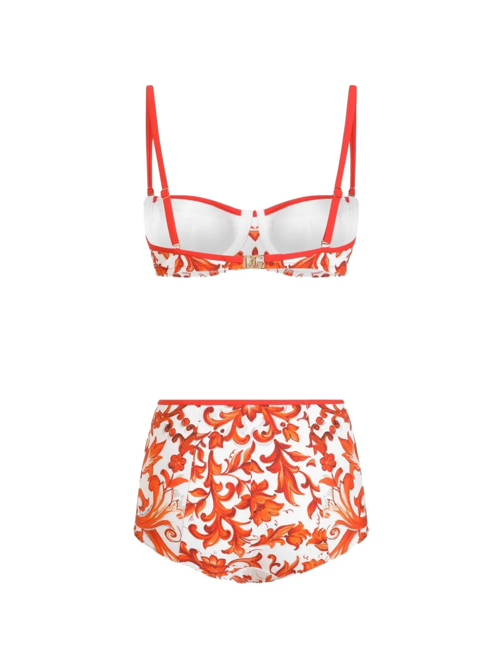 Dolce & Gabbana Bikini met Majolica-print Oranje