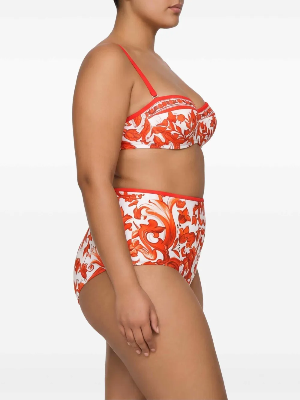 Dolce & Gabbana Bikini met Majolica-print Oranje