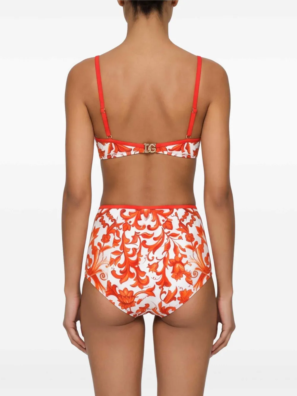 Dolce & Gabbana Bikini met Majolica-print Oranje