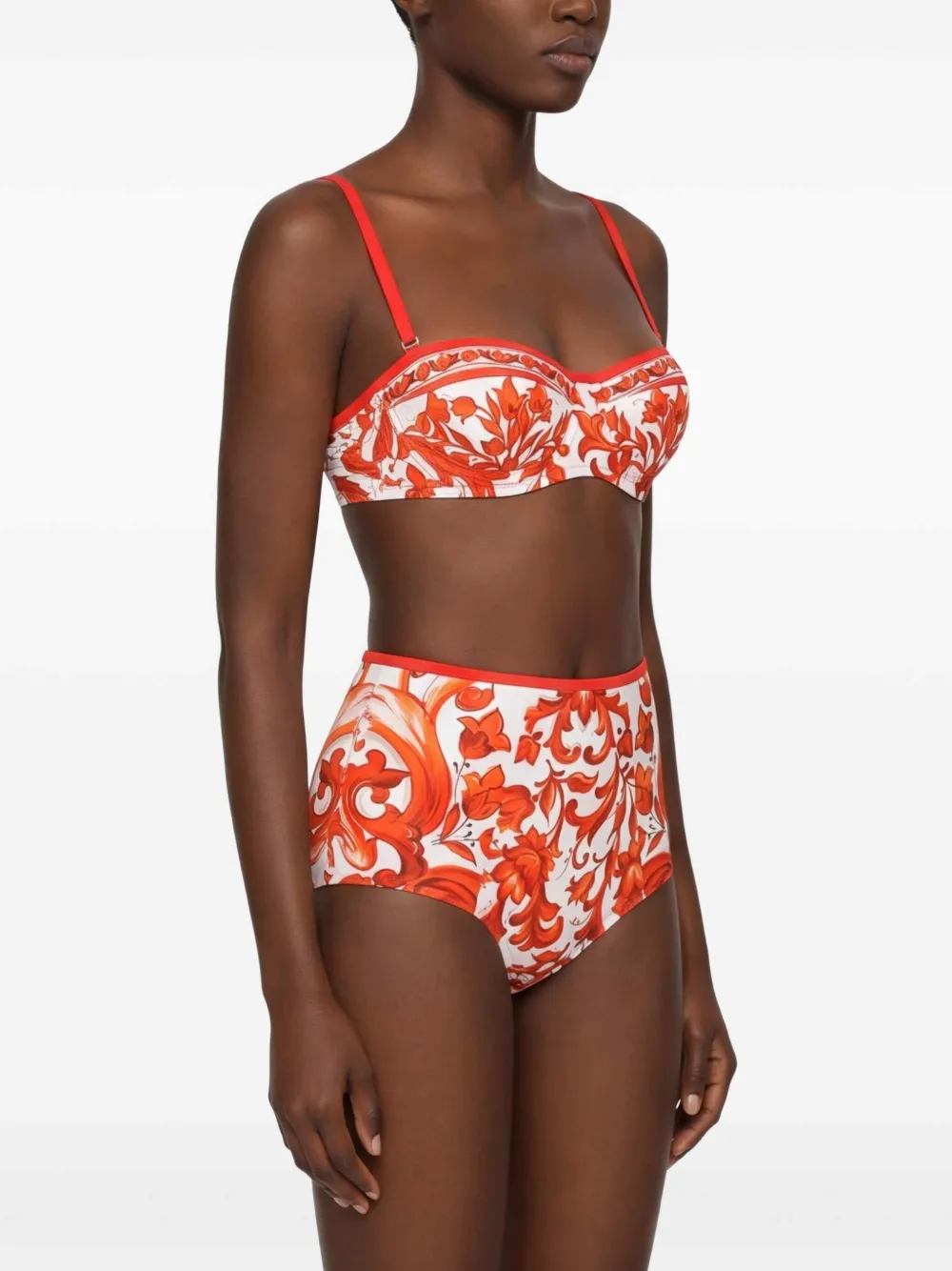 Dolce & Gabbana Bikini met Majolica-print Oranje