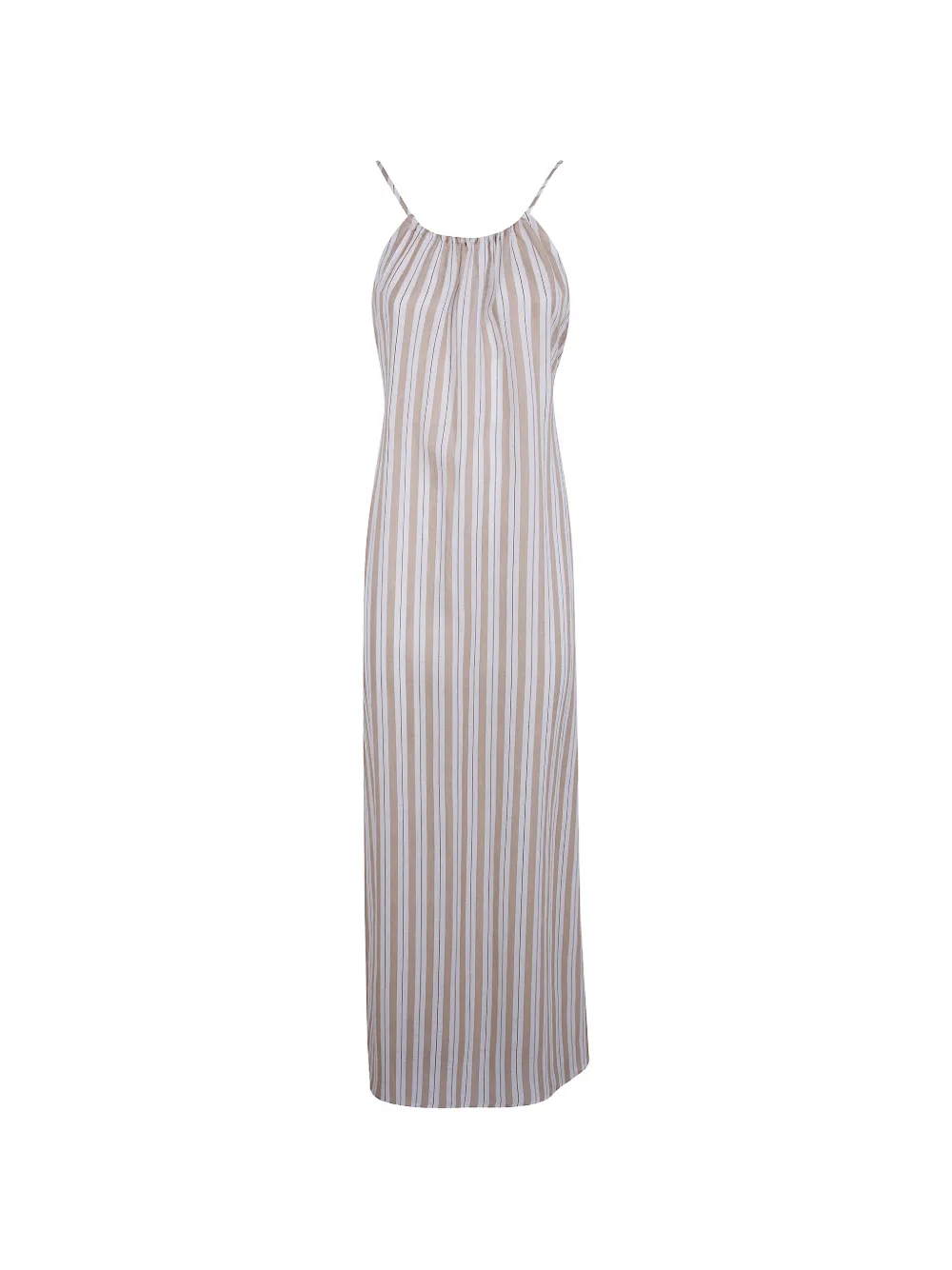Semicouture striped halterneck dress - Toni neutri