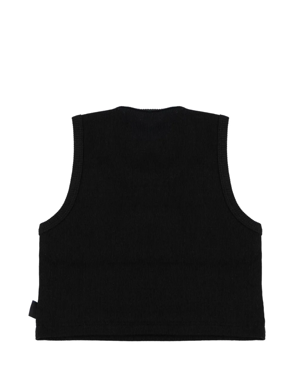 Gcds Kids Cropped geribbelde tanktop Zwart