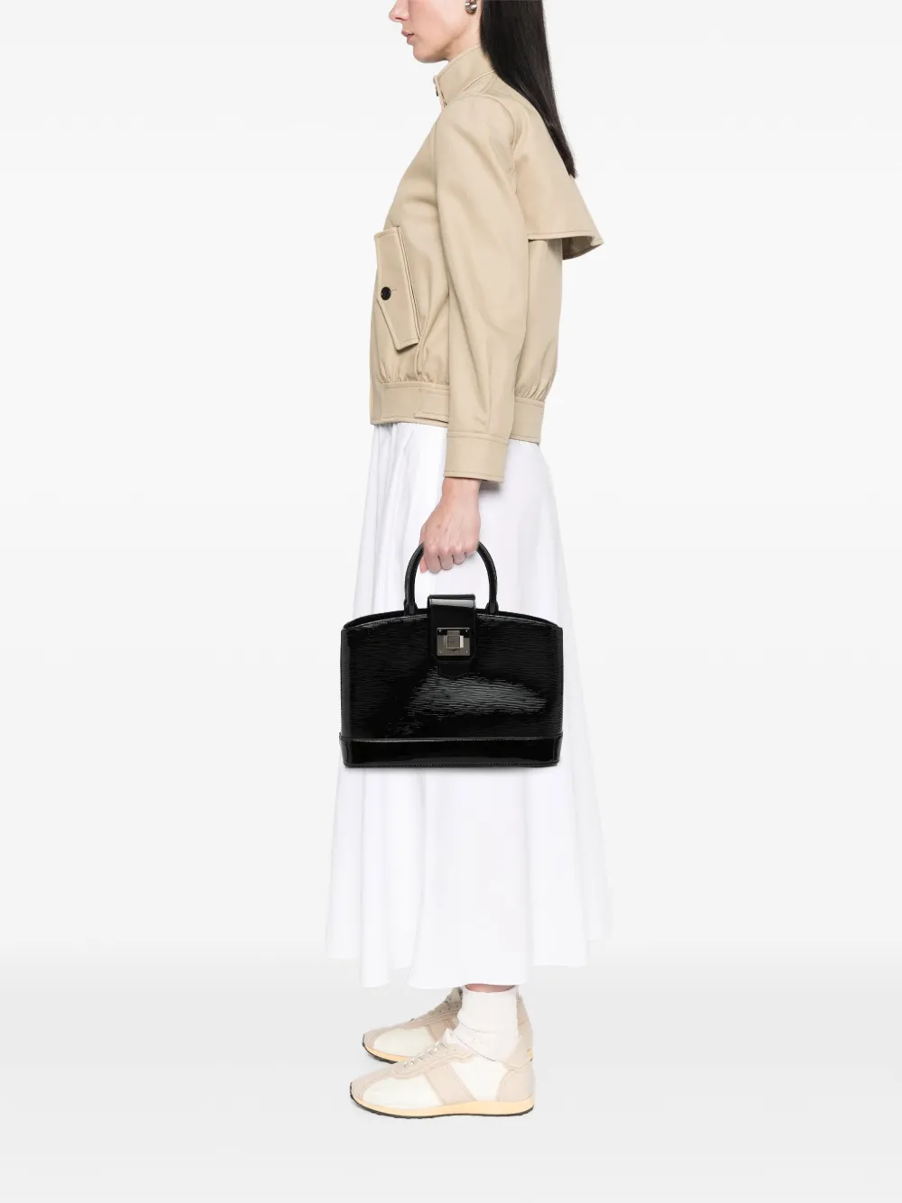 Louis Vuitton Pre-owned 2011 Electric Epi Mirabeau PM Satchel in Black, view 2