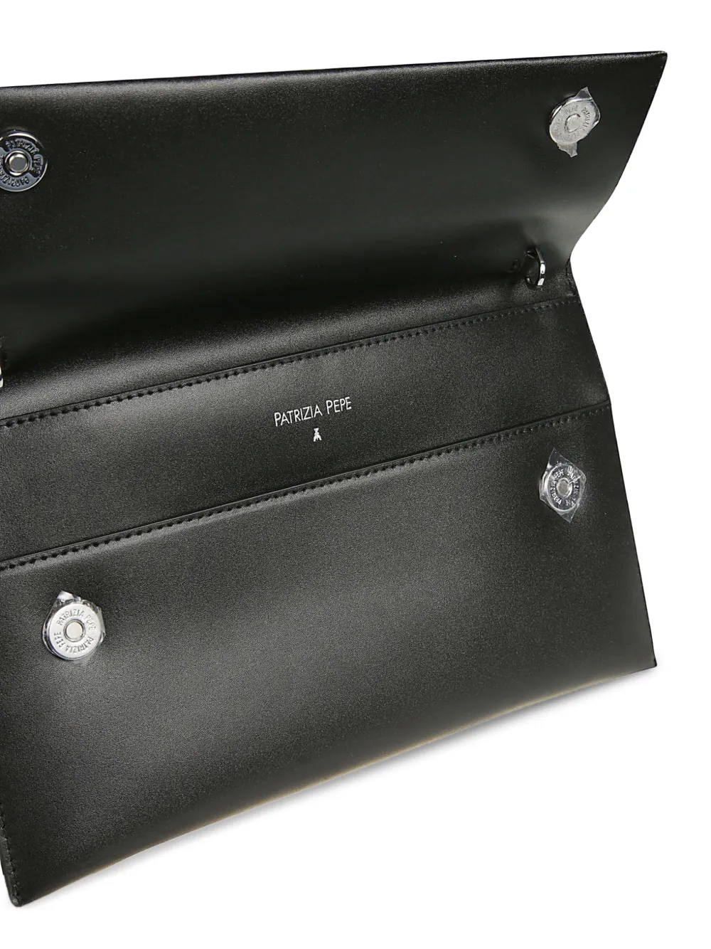  Patrizia Pepe Fly Leather Clutch Bag - Black 