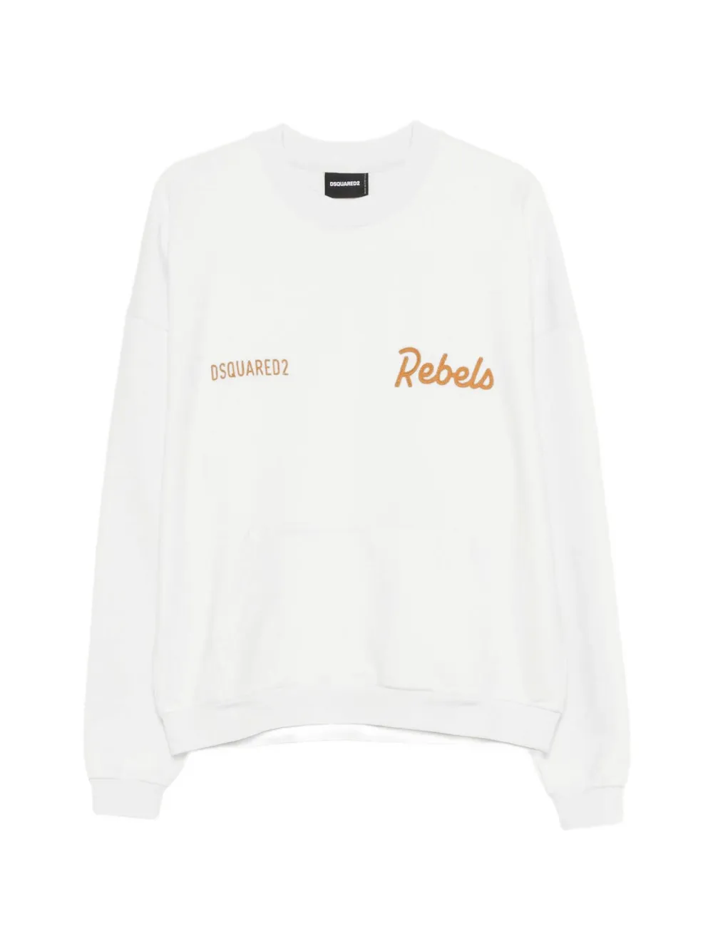 DSQUARED2 logo-embroidered crew-neck sweater - Bianco