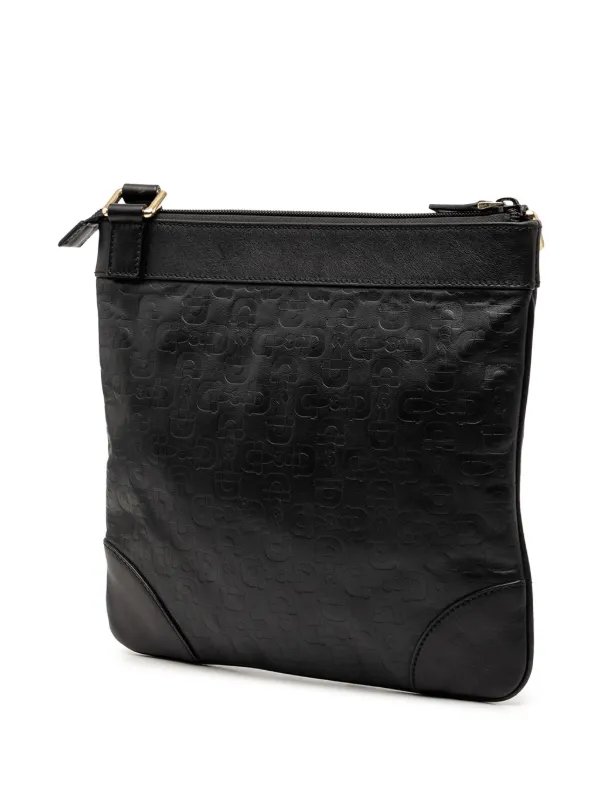 Gucci Pre-Owned 2000-2015 エンボスレザー ホースビット ショルダー