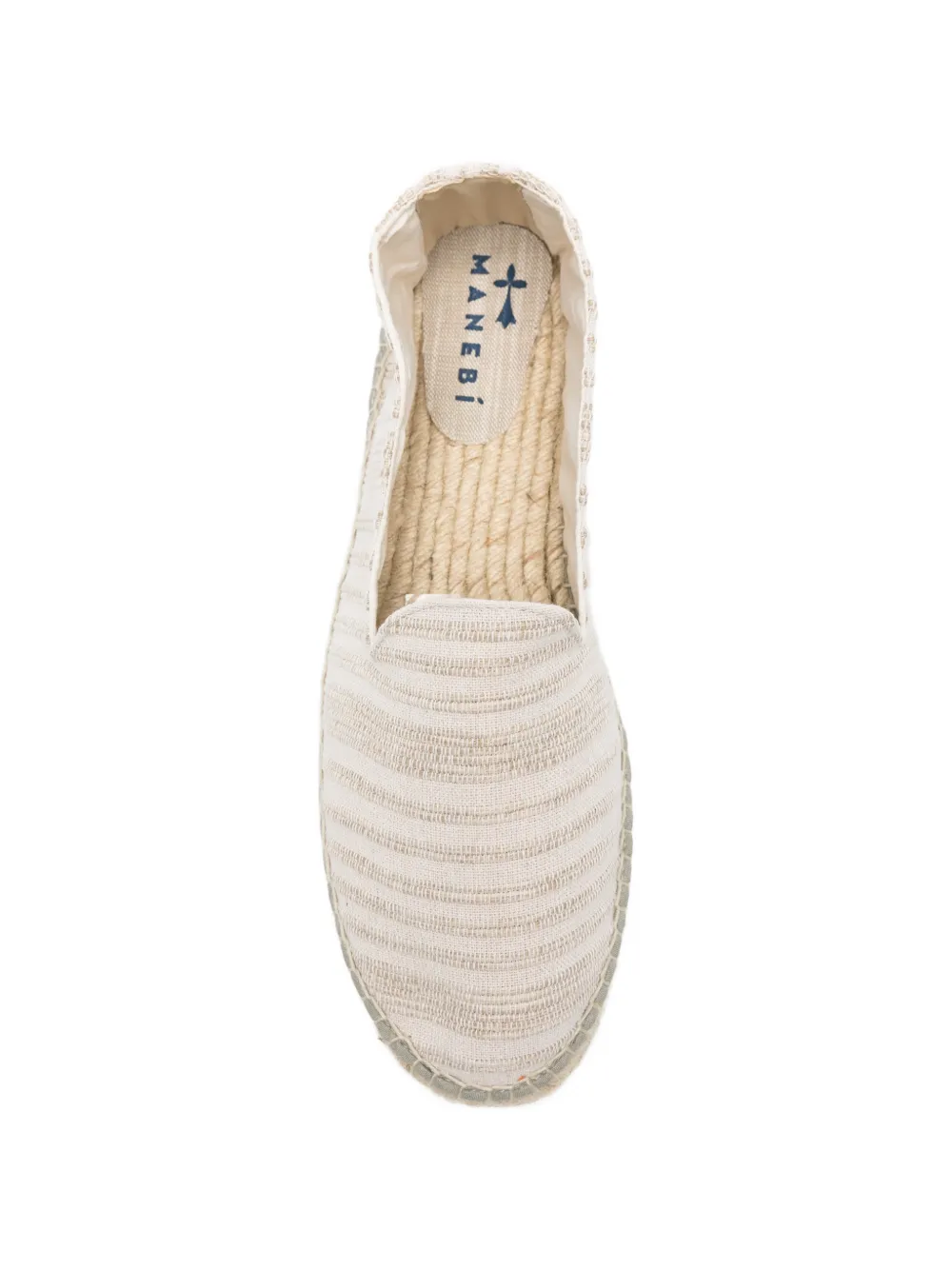 Manebi Gestreepte espadrilles Beige