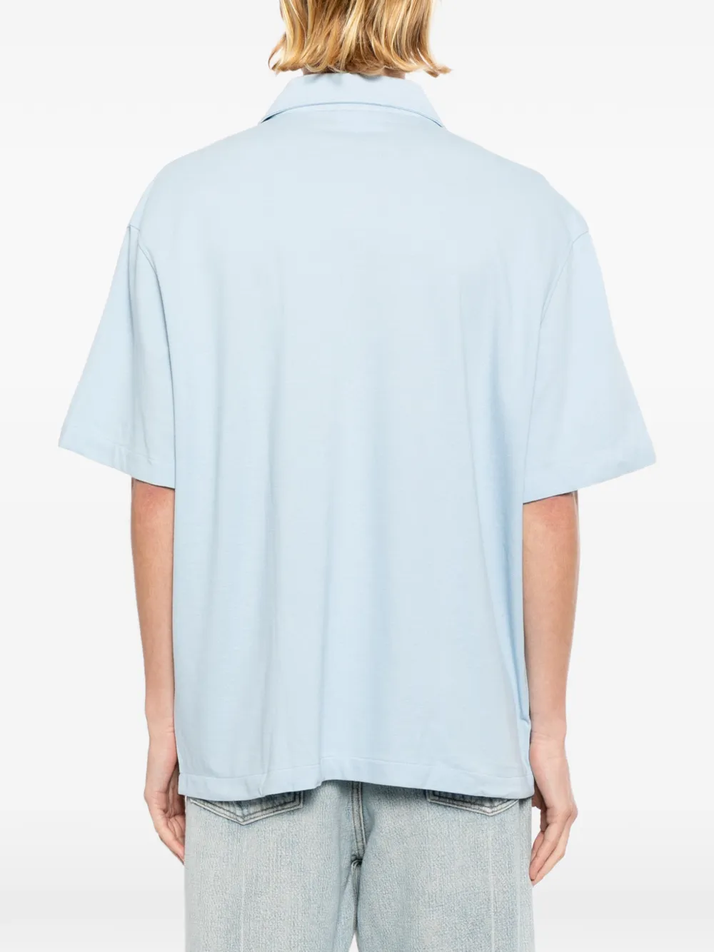 Lacoste Overhemd met geborduurd logo Blauw