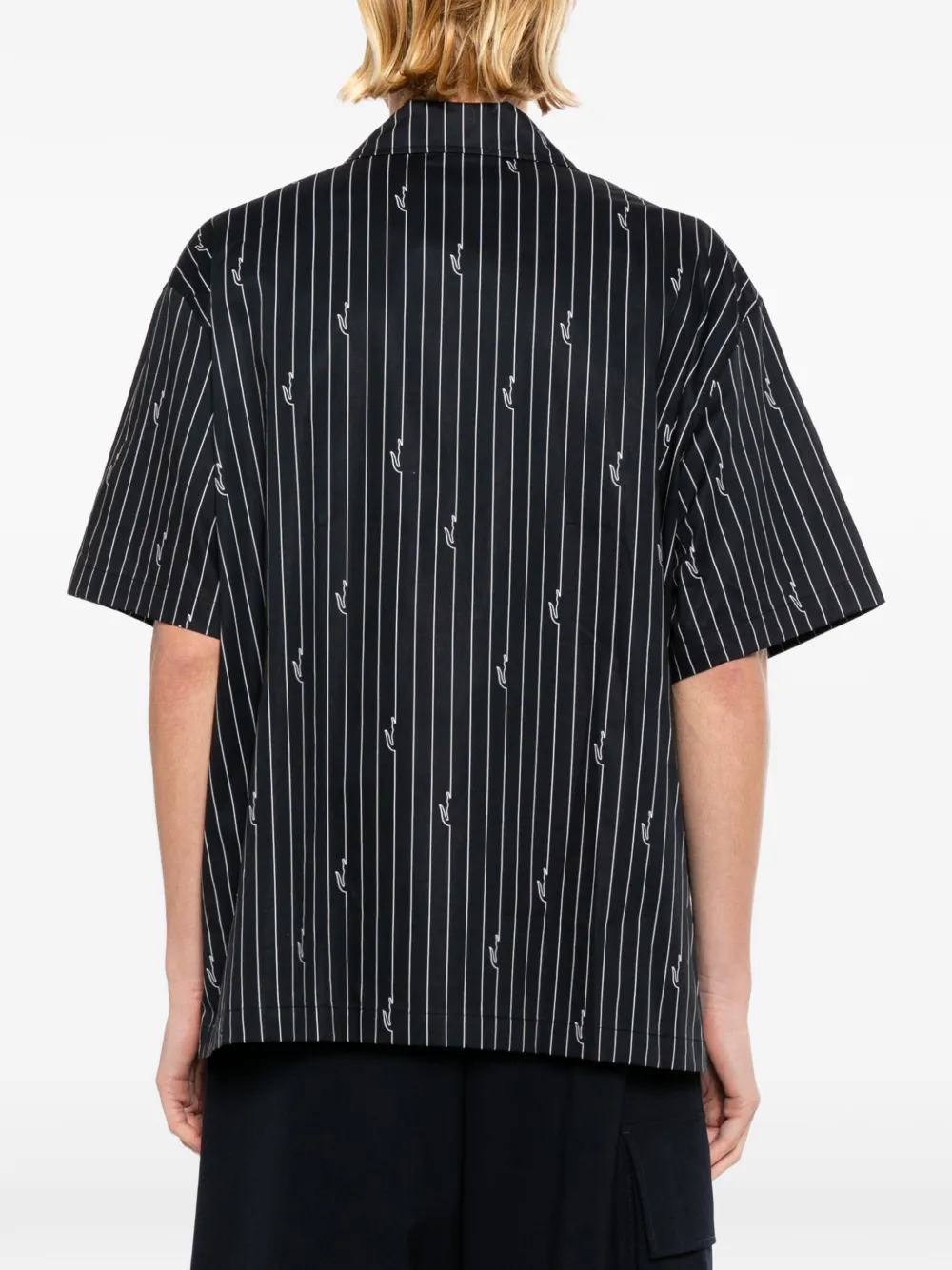 Lacoste Gestreept twill overhemd Blauw