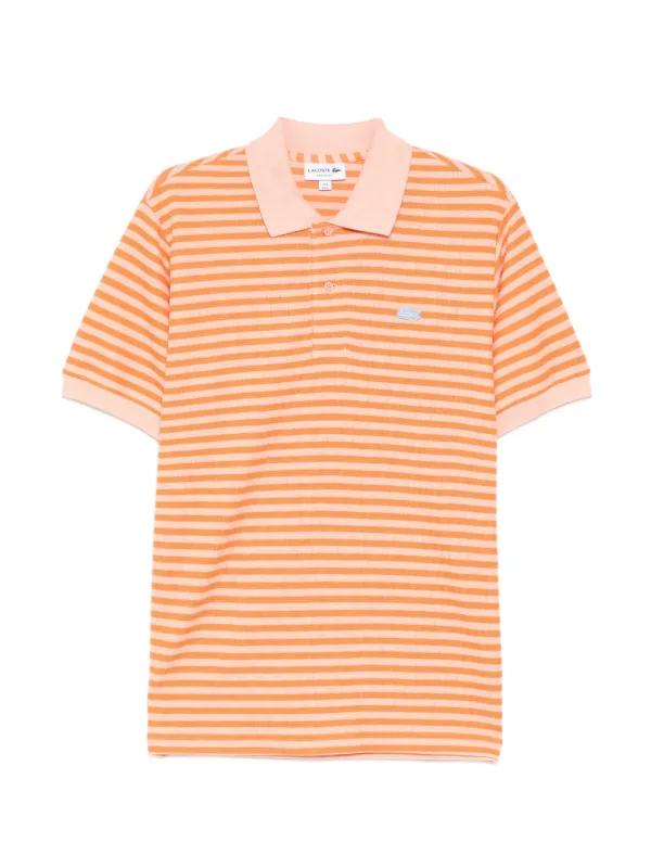Lacoste ストライプ ポロシャツ | オレンジ | FARFETCH JP