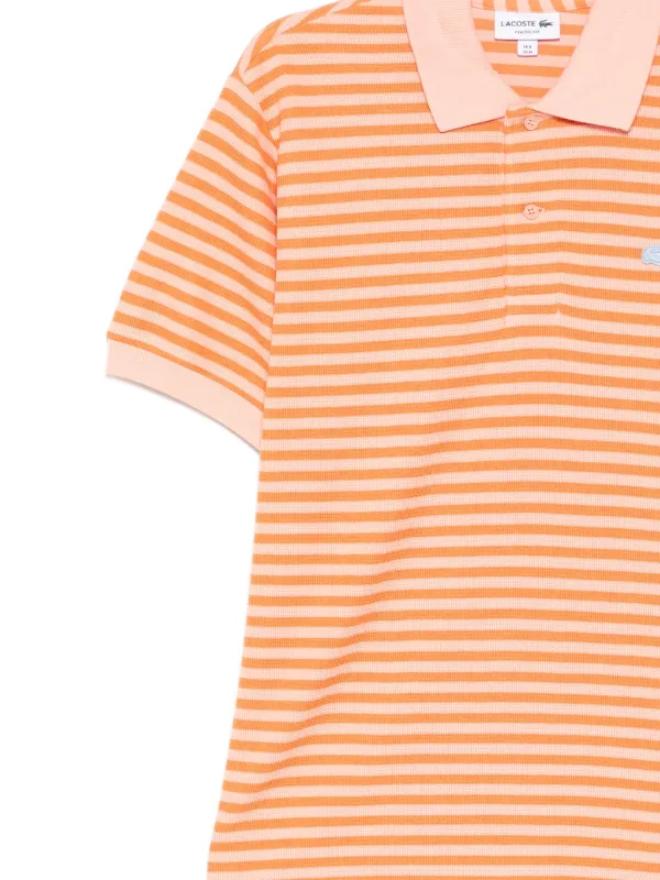 Lacoste ストライプ ポロシャツ | オレンジ | FARFETCH JP