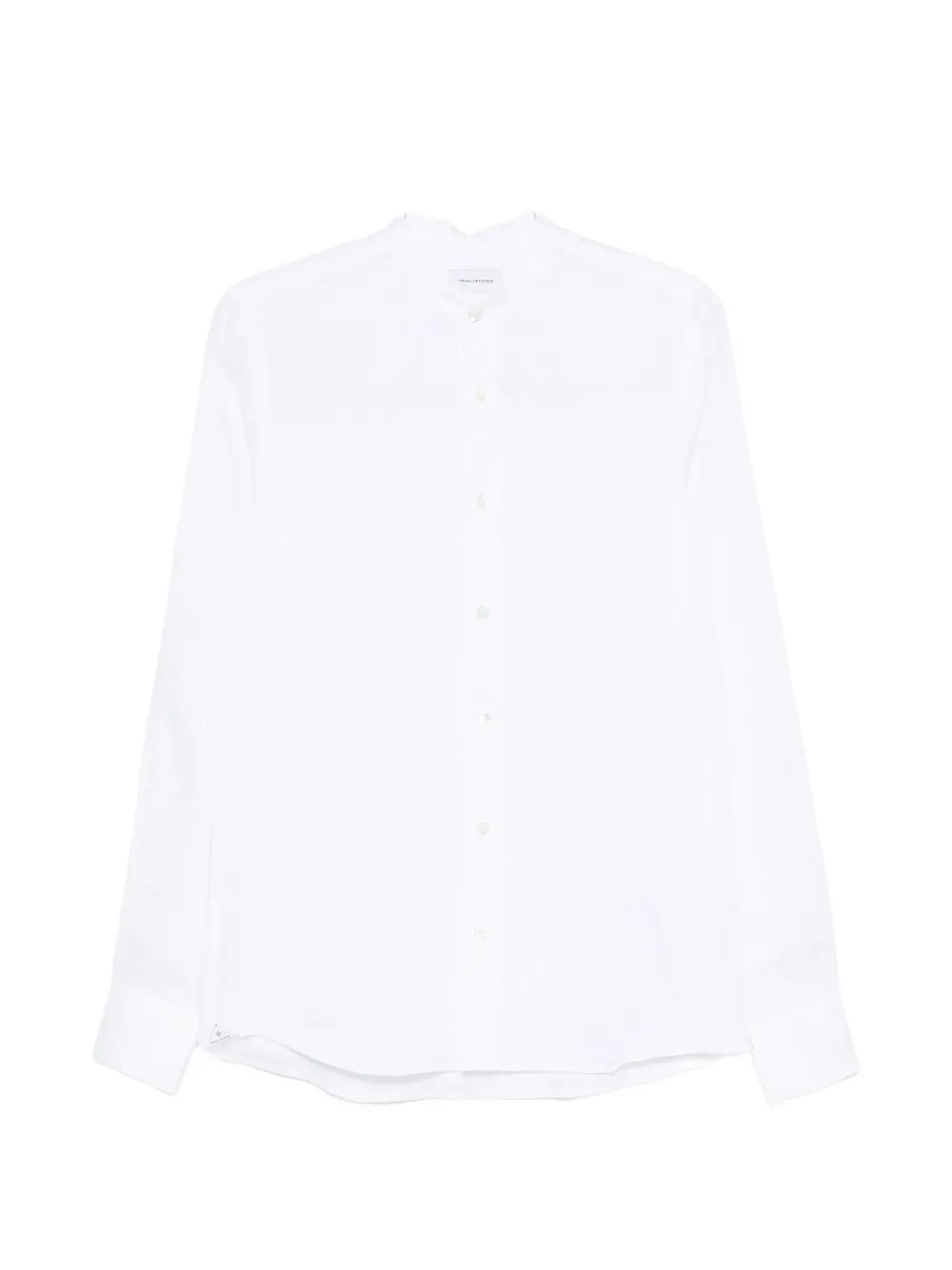 Tagliatore Cannes band-collar long-sleeve shirt - Weiß