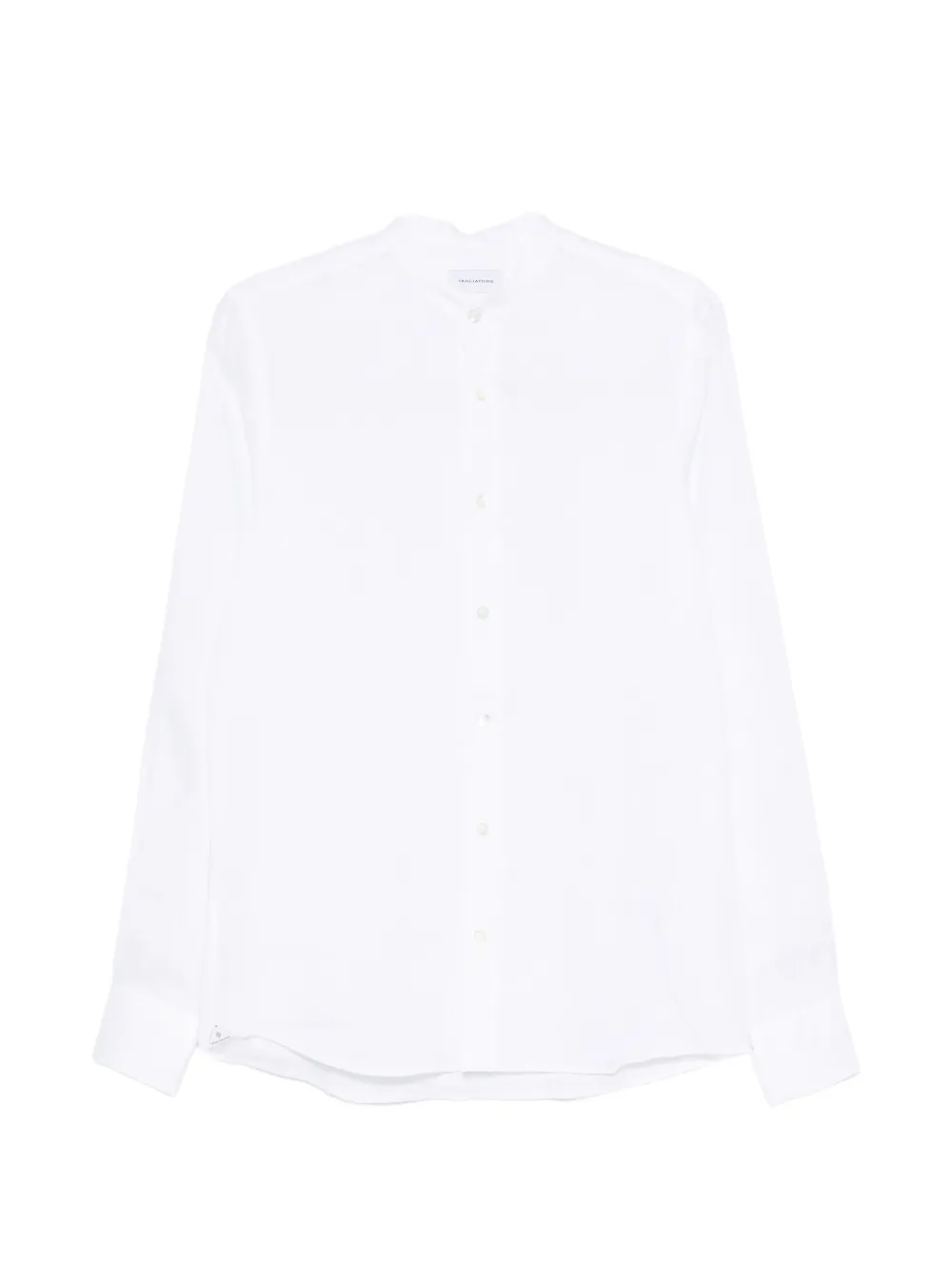 Tagliatore Cannes band-collar long-sleeve shirt - Bianco