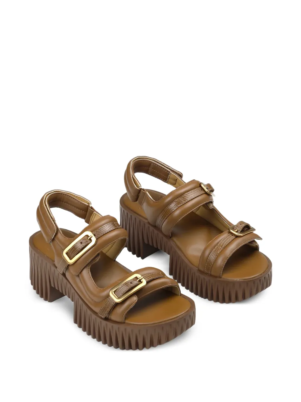  4ccccees 70mm Kiko Heeled Sandals - Brown 