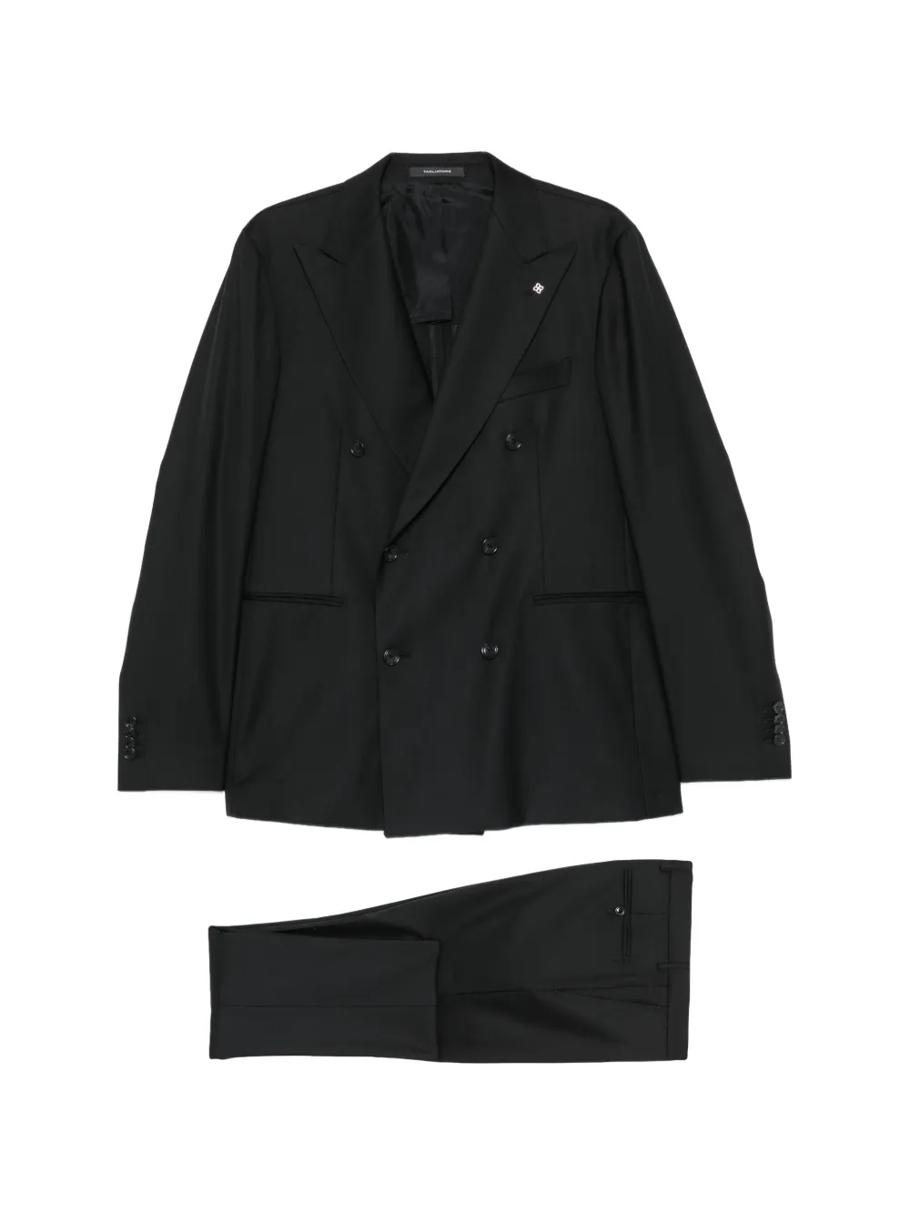 Tagliatore double-breasted peak-lapel suit - Nero
