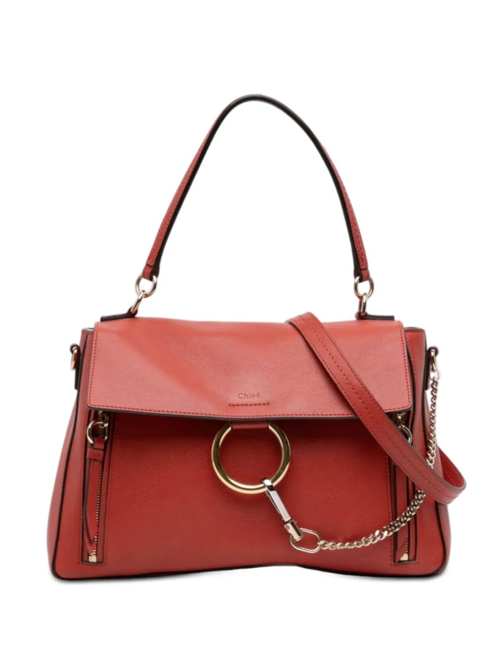 Chloé Pre-Owned 2018 Medium Leather Faye Day satchel - Rosso