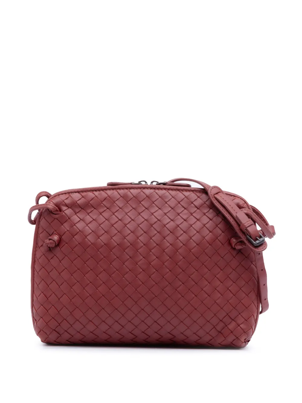 Bottega Veneta Pre-Owned 2012-2026 Nappa Intrecciato Nodini crossbody bag - Rosso