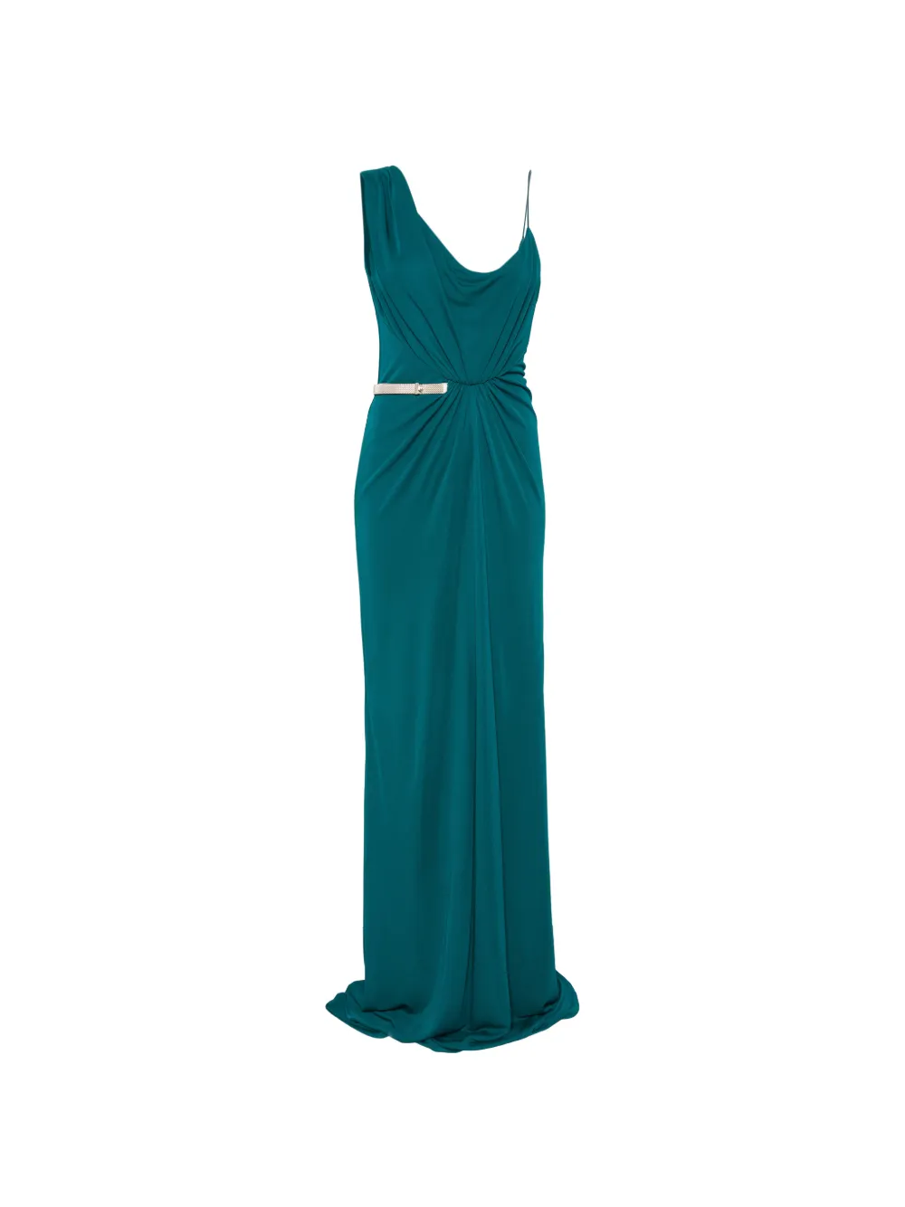 TOM FORD asymmetric draped evening maxi dress - Verde