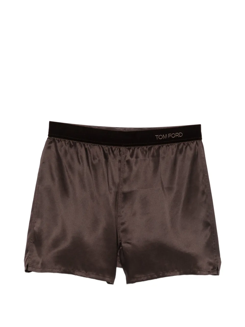 TOM FORD Pyjama-Shorts aus Seidensatin - Braun