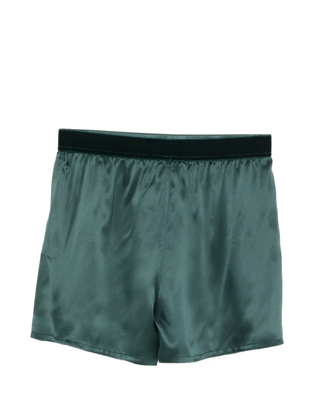 TOM FORD logo-waistband silk pyjama bottoms Groen