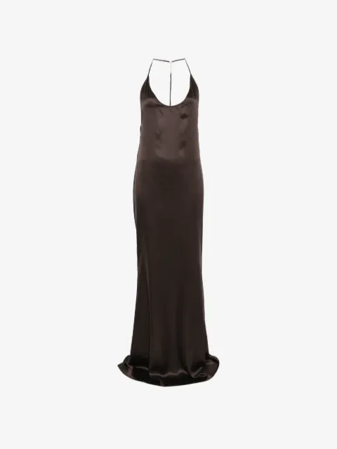 TOM FORD halterneck silk evening maxi dress