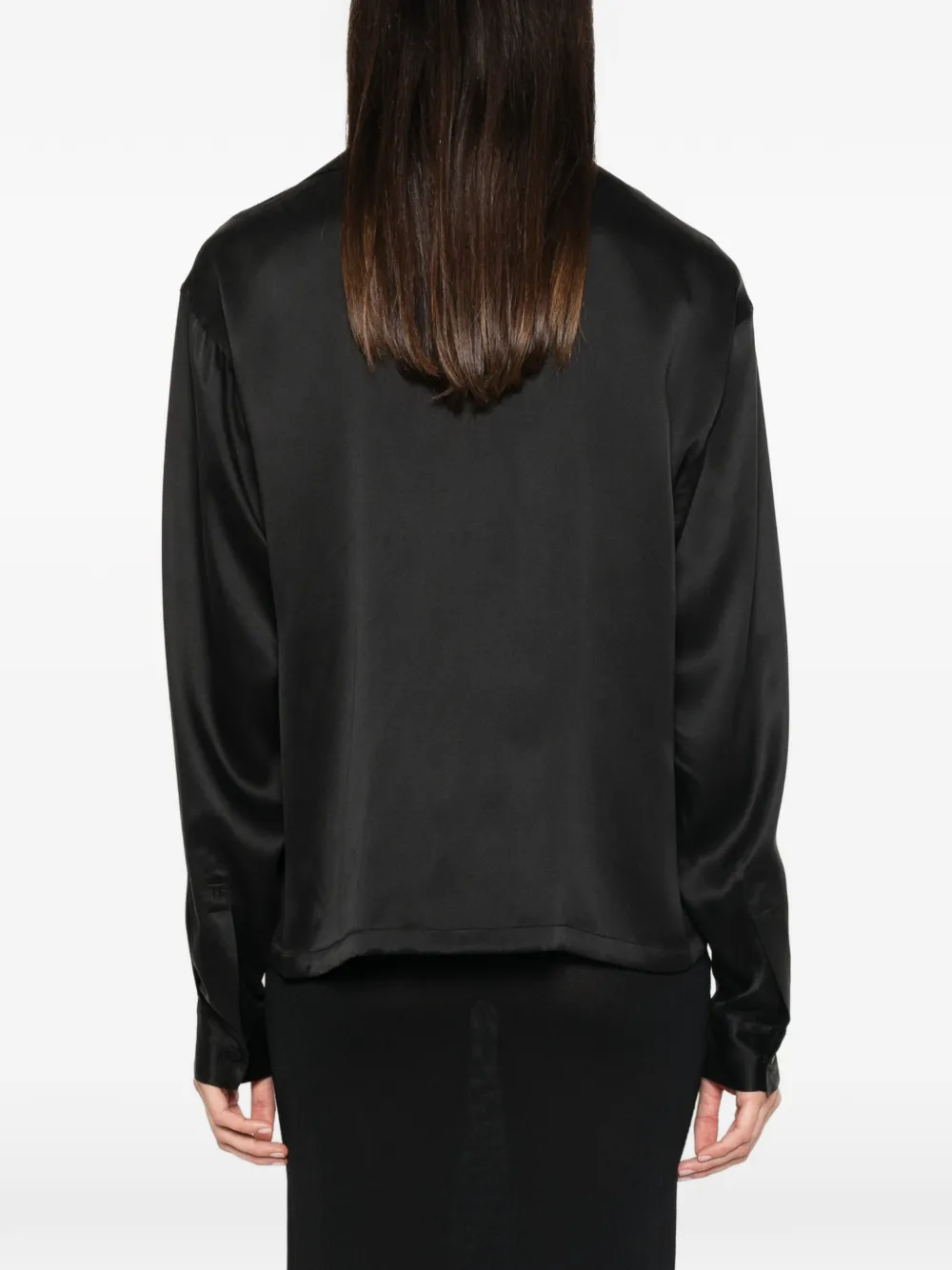 TOM FORD Blouse met V-hals Zwart