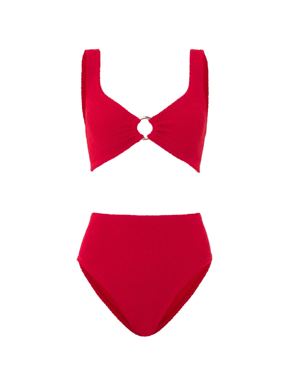 Hunza G Bikini Nadine con dettaglio a cerchio - Rosso