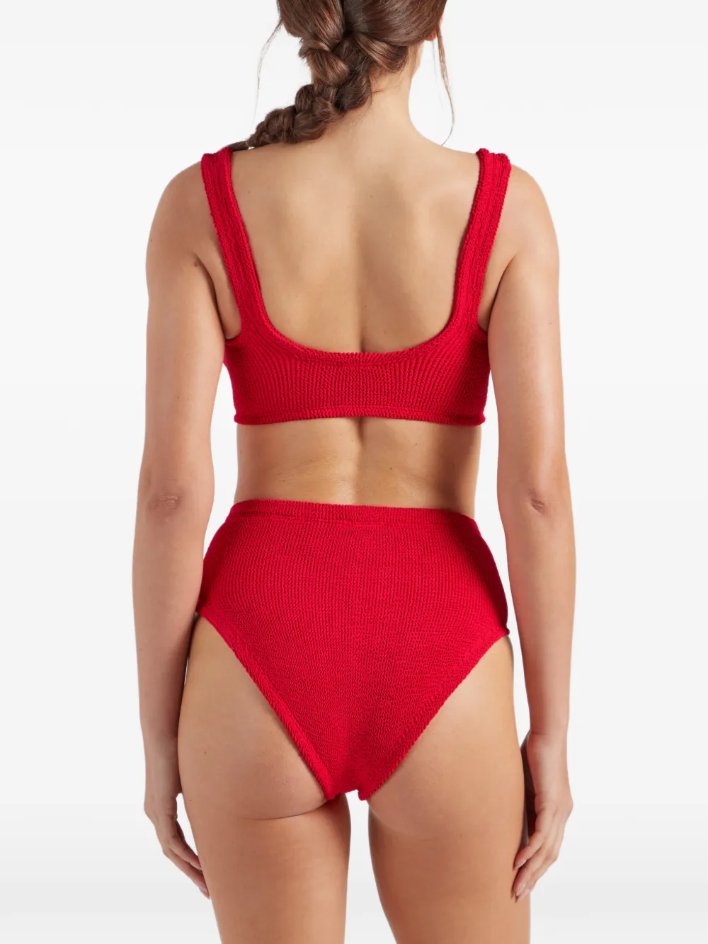 Hunza G Nadine bikini met gouden ring Rood