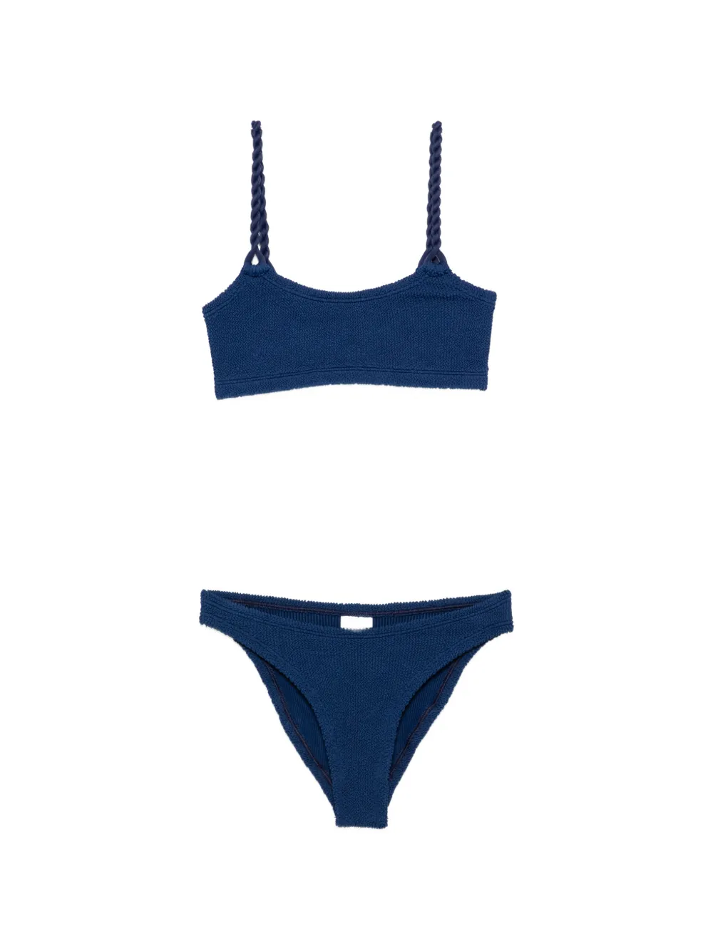 Hunza G Phoebe crinkle-effect bikini - Blu