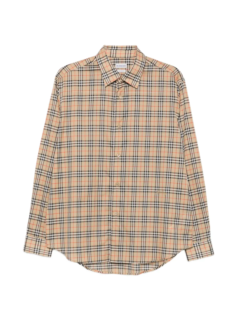 Burberry check-pattern long-sleeve shirt - Toni neutri