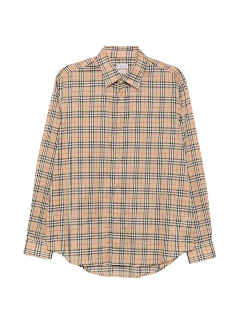 Burberry check-pattern long-sleeve shirt