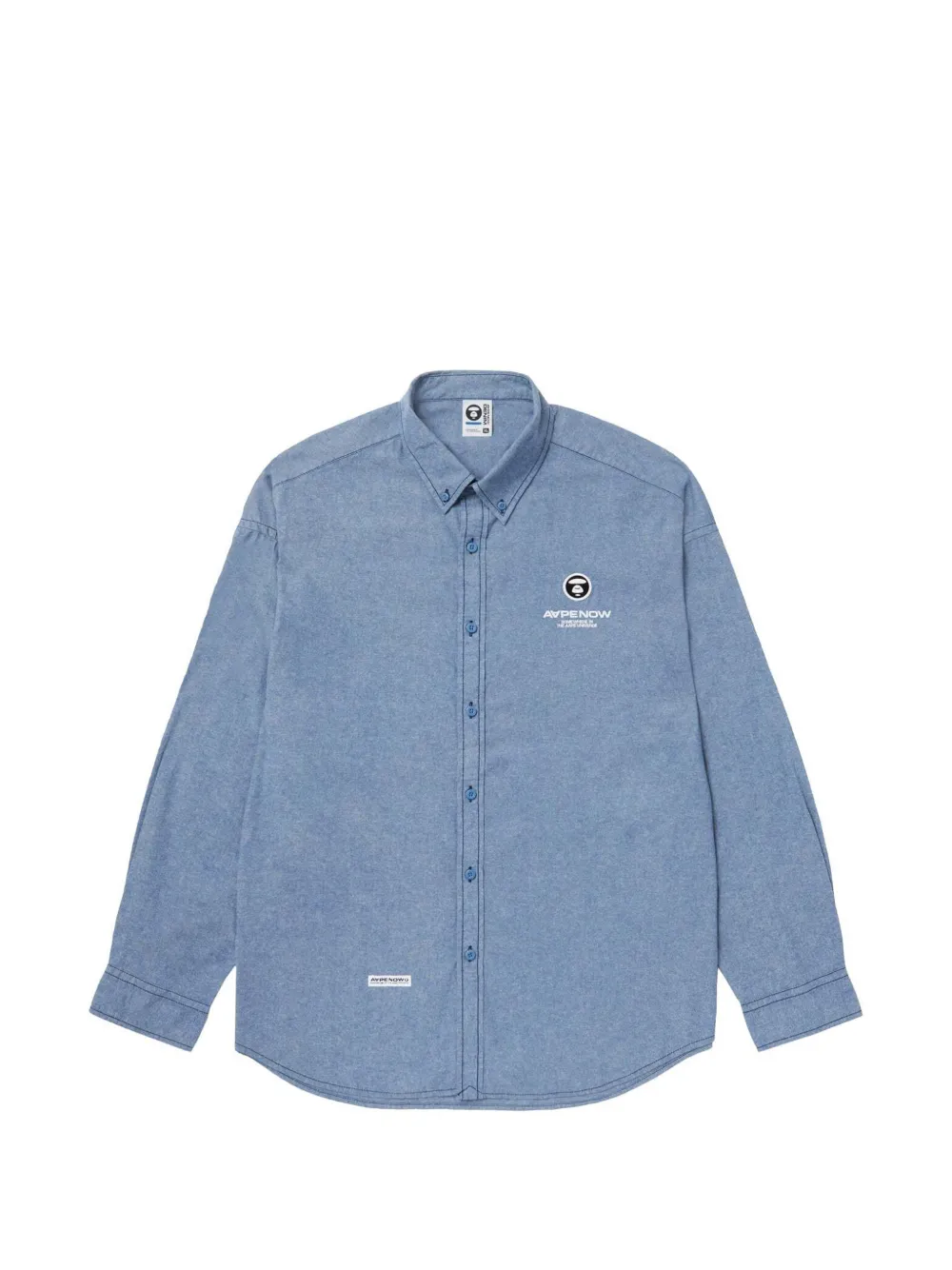 AAPE BY *A BATHING APE® moonface patch button-down shirt