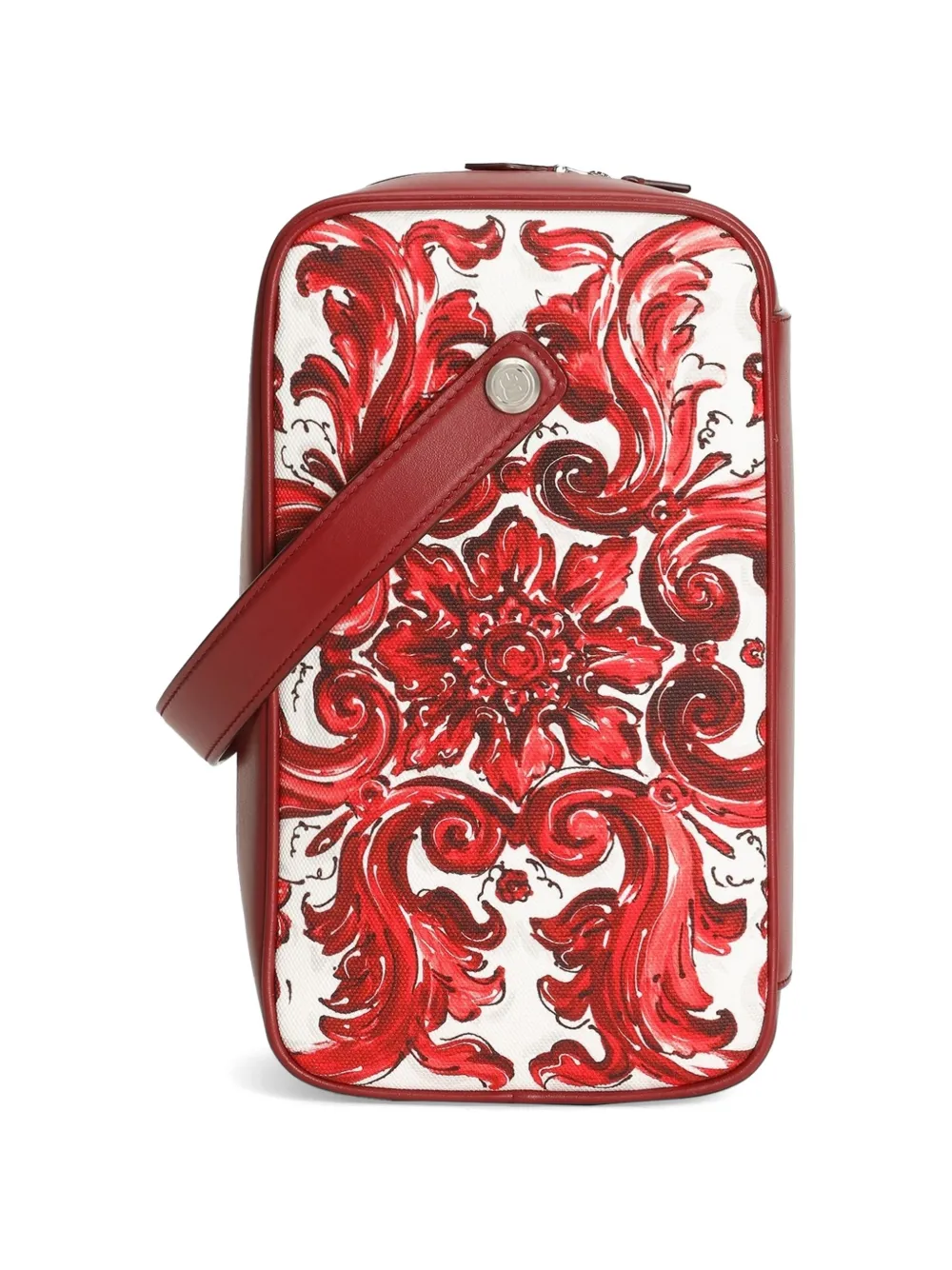 Dolce & Gabbana Canvas handtas met Majolica-print en slot Rood
