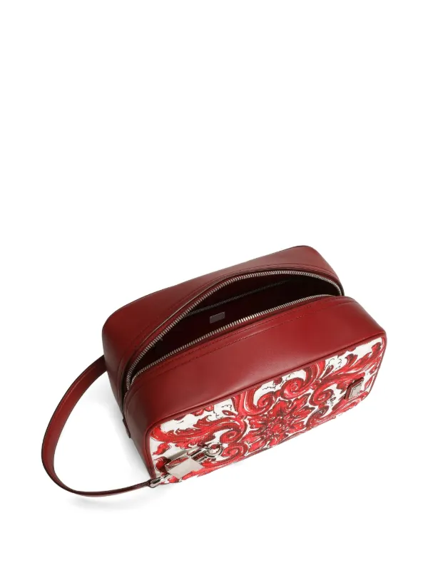 Dolce & Gabbana Majolica-print Lock Canvas Handbag | Red | FARFETCH