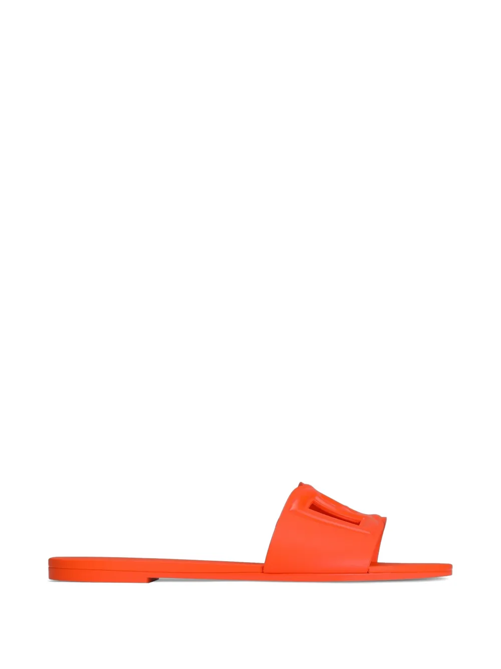 Dolce & Gabbana Strand-Pantoletten aus Gummi - Orange