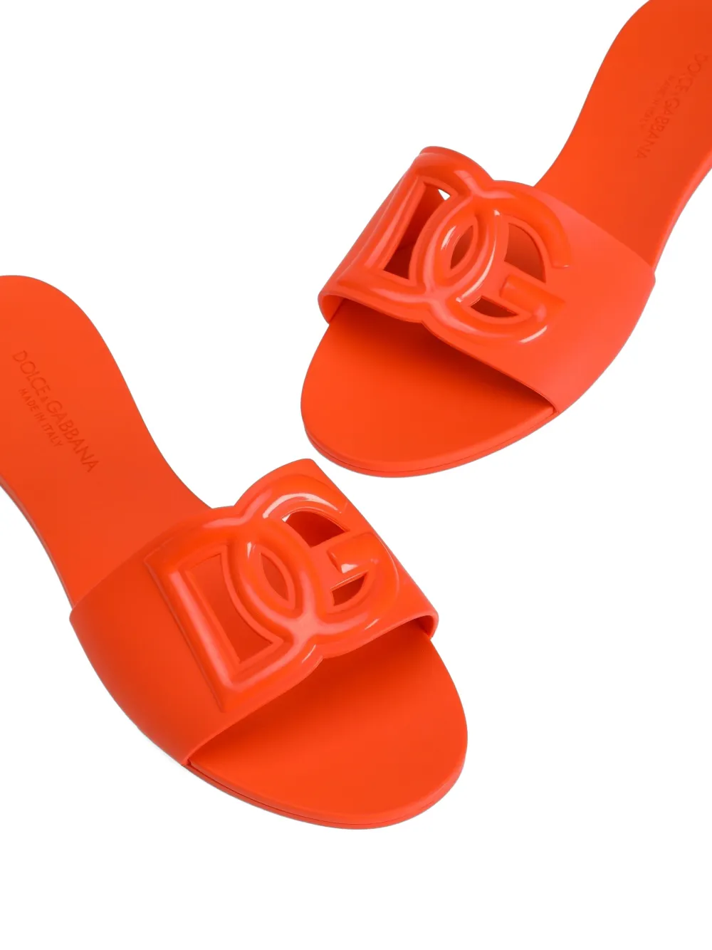 Dolce & Gabbana Rubberen strandslippers Oranje