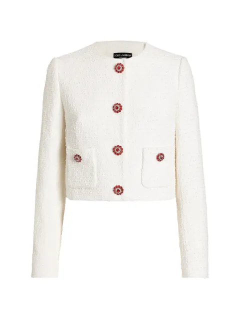 Dolce & Gabbana single-breasted tweed jacket