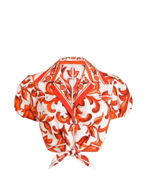 Dolce & Gabbana Majolica-prints short-sleeved top