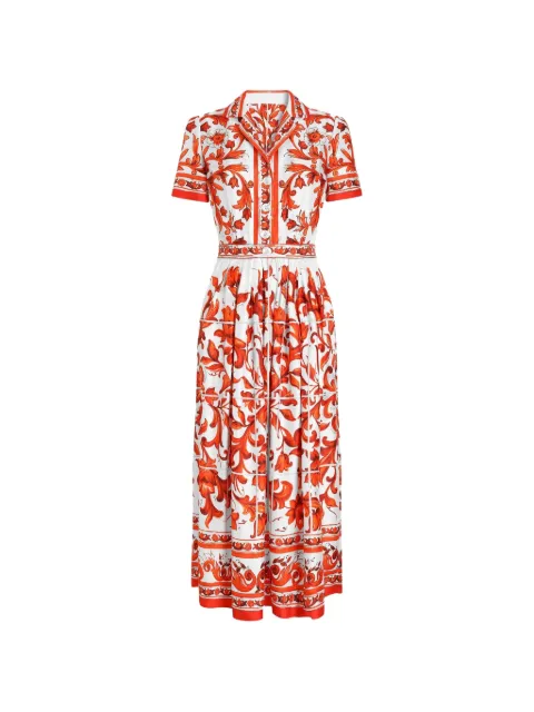 Dolce & Gabbana Majolica-print twill dress