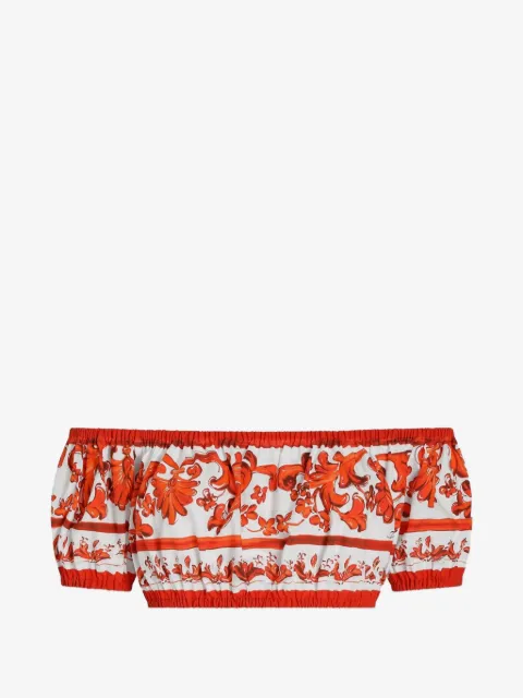 Dolce & Gabbana Majolica-print poplin top 