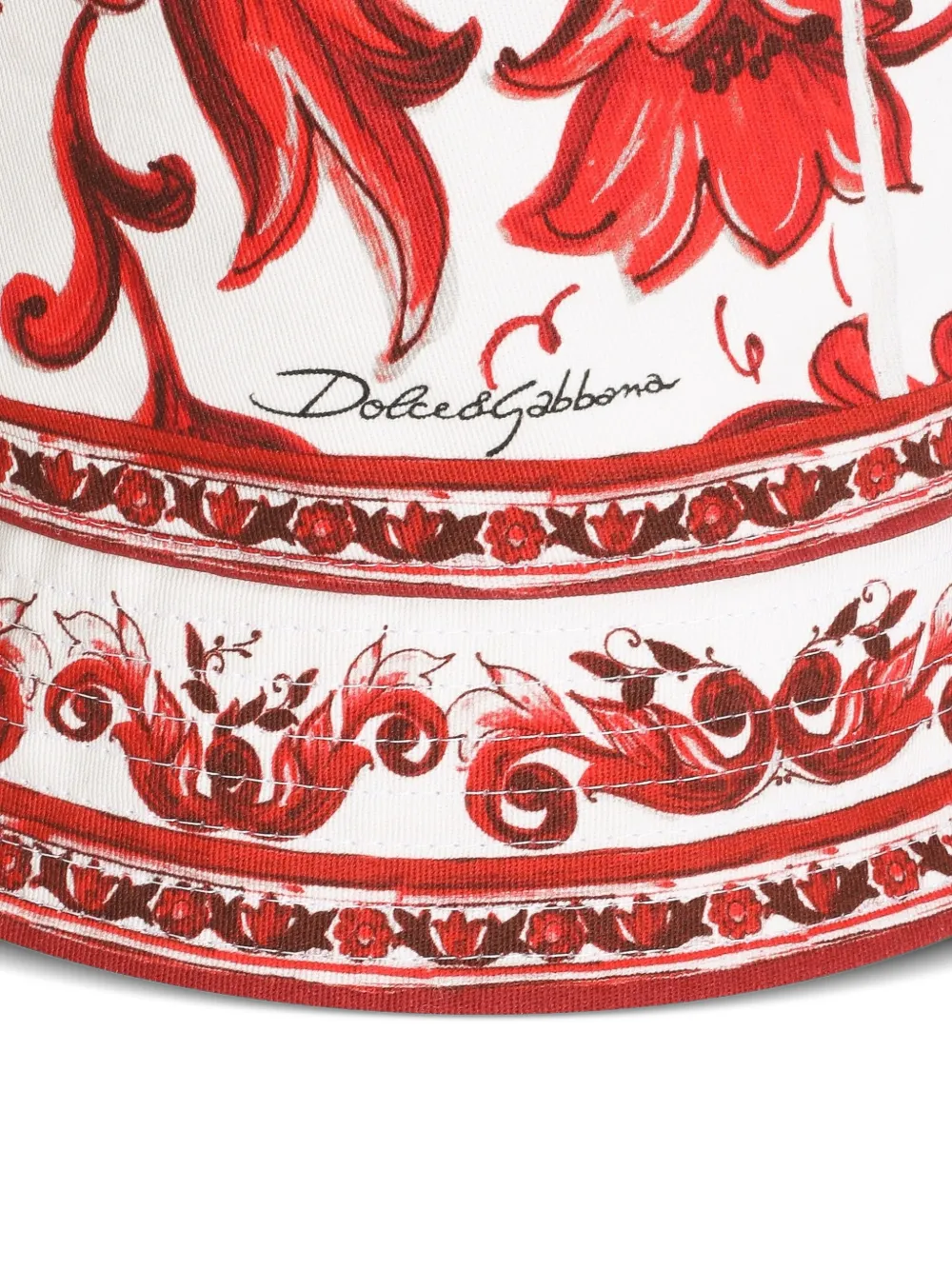 Dolce & Gabbana Hoed met Majolica-print Rood