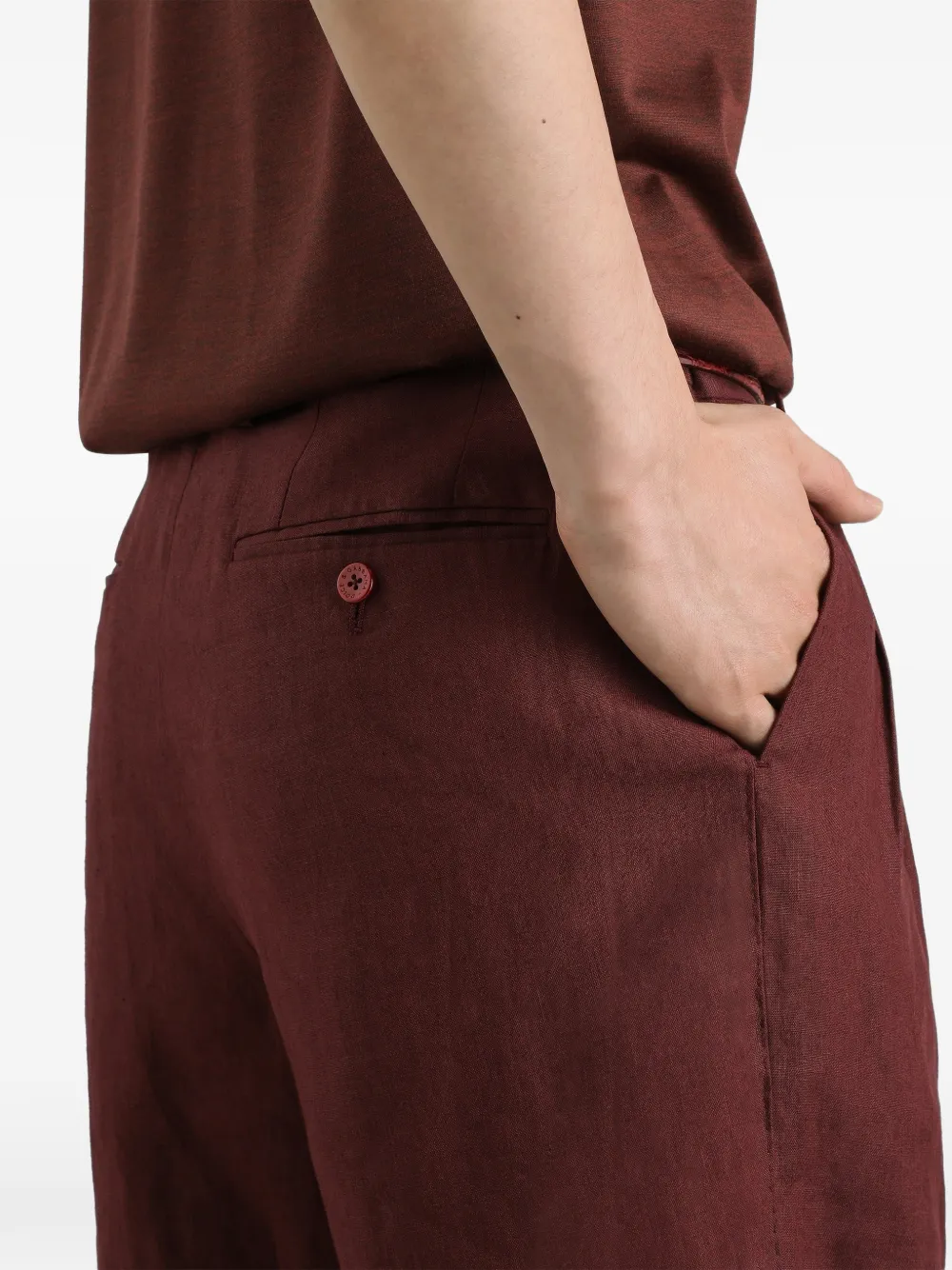 Dolce & Gabbana Linnen bermuda shorts Rood